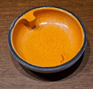 Vintage Raymor Italienischer Keramik Aschenbecher MCM Retro Orange Weiß - Erstbesitz - Bild 1 von 6