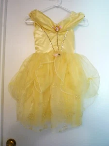 DISNEY SLEEPING BEAUTY DRESS HALLOWEEN COSTUME -SZ GIRL 4/6-NET LAYER-SPARKLE- - Picture 1 of 2