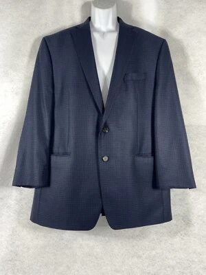 Lauren Ralph Lauren Blazer Mens 48L Blue Sport Coat Elbow Patch Jacket Check - Image 1 of 4