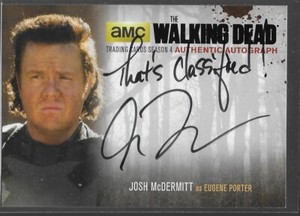 Walking Dead Season 4 Auto Inscription Josh McDermitt as Eugene Porter /125 JMD2