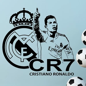 CRISTIANO RONALDO Wand Sticker Fußball Wandkunst Aufkleber Dekor N138 - Picture 1 of 12