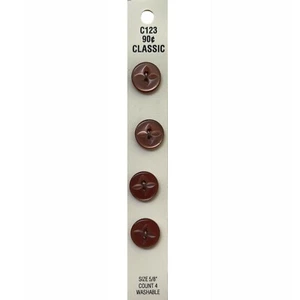 Bottoni Bronzo Tondo 2 Fori Confezione da 4 5/8" Vintage Blumenthal Lansing C123 - Foto 1 di 7