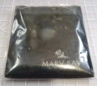 MARY KAY Travel MIRROR in BLACK POUCH ~ Silver Toned ~ 2 Sided ~ DISCONTINUED - Image 1 of 3