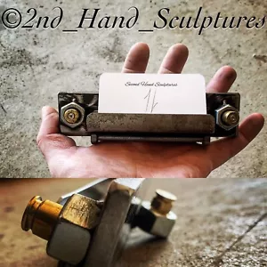 Custom Steel Hand Made Metal Business Card Holder Bullet Casings Rare Unique - Picture 1 of 4