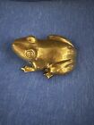 Brass American Bullfrog Paperweight Statue.  Vintage, In Great Condition. Rare!