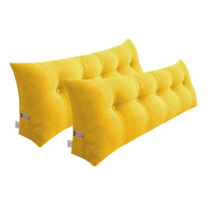 SOGA 2X 180cm Yellow Triangular Wedge Bed Pillow Headboard Backrest Bedside Tata - Picture 1 of 10