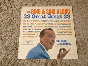 Bing Crosby - Join Bing & Sing Along 33 Great Songs - 12" vinyl LP album  - Picture 1 of 10