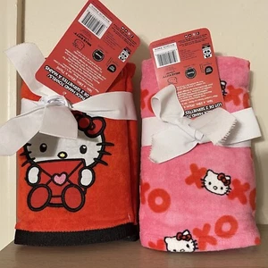 NEW Hello Kitty Valentines 2 Pack Hand Towels - Picture 1 of 2