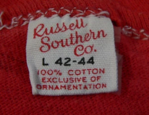T-SHIRT RUSSELL SOUTH CO. vintage anni 60 70 taglia L ATHLETIC COLLEGE BASKET RARA - Foto 1 di 6