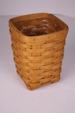 Vintage 1998 Longaberger Spoon Basket With Insert Signed 8 1/2” tall Cover