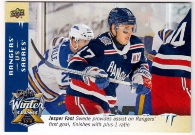 JESPER FAST 18/19 Upper Deck Winter Classic Tin Exclusive #WC-13 Oversized Card - Image 1 of 2