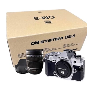New OM SYSTEM OM-5 Mirrorless SILVER Camera & ED12-45mmPRO Lens 20.4MP Micro 4/3 - Picture 1 of 19