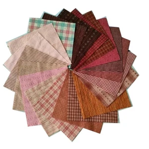 20Pcs Japanese Yarn-dyed Cotton Fabric DIY Handmade Patchwork Fabric 20*20cm - Foto 1 di 14