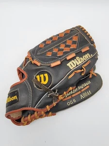 Wilson Optima Gold Softball Handschuh Leder Basket Web OG6 A9844 Grip-Tite schwarz - Bild 1 von 6