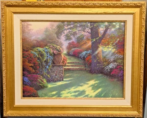 Thomas Kinkade Signed ALL COA Papers Framed 18"X24" Pathway to Paradise 149/1950 - Picture 1 of 18