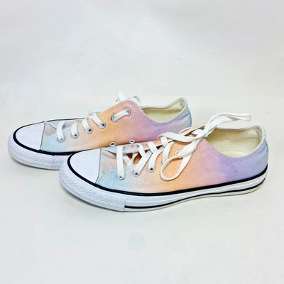 Converse All Star Pastel Tie Dye Sneakers Women's Size 8.5 Low Cut Rainbow Retro - Image 1 of 4