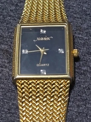 Xavier Men Diamond Black Dial Milanese/Mesh Band 27mm Quartz Watch 7 1/4" - Image 1 of 4