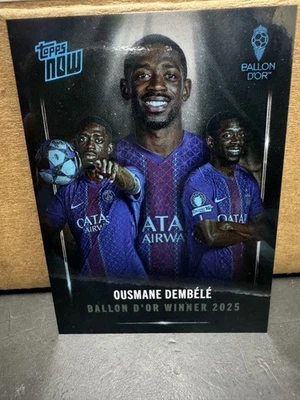 2025 Topps Now  Ousmane Dembélé IMAGE VARIATION #1 Ballon d'Or TROPHY - Image 1 of 4