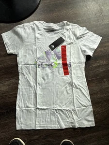 Adidas Shirt Womens Medium White Amplifier Tee Short Sleeve Activewear Tagless M - Picture 1 of 5
