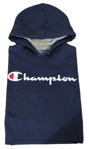 Champion Para Hombre Auténtica Ropa Deportiva Manga Larga Azul Marino Pullover Sudadera con Capucha Talla L - Imagen 1 de 4