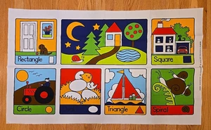 Finlandia C.L.O.T.H. Fabric Panel Jan Pienkowski 1976 Design Shapes - Picture 1 of 6