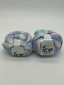 Ice Yarns MONA LISA 1-Light Weight Yarn 100% Cotton 100g Ea (Lot of 2) - Picture 1 of 2