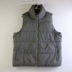 Old Navy Women's XL Heather Gray Quilted Puffer Vest with Pockets - Picture 1 of 5