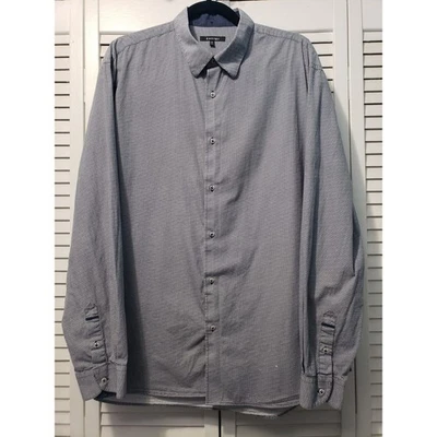 Zagiri Button-Up Dress Shirt Men's Size 2XL Blue White Print Long Sleeve - Image 1 of 4