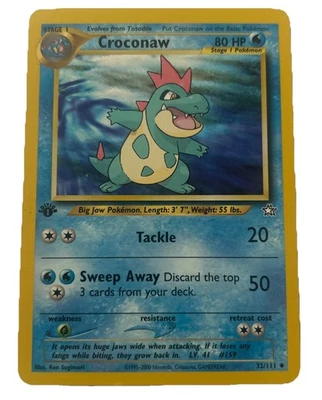 Pokemon Cards: Neo Genesis 1st Edition Uncommon: Croconaw 32/111 wotc  - Image 1 of 3