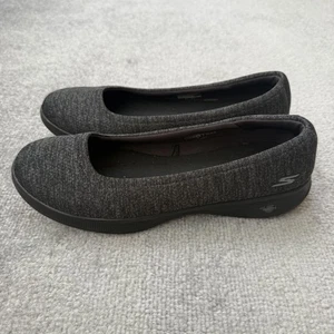 Skechers Shoes Womens Size 10 Black Gray Goga Max Flats Slip On Comfort 14479 - Picture 1 of 12