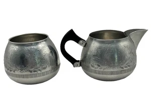 Mango de baquelita crema y azúcar de aluminio grabado marca Carlton Swan Inglaterra - Imagen 1 de 12