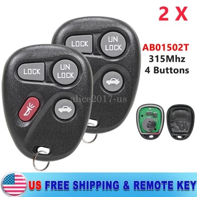 2 Para 1996 1997 1998 1999 2000 2001 2002 Pontiac Firebird Mando a Distancia Llavero 4Btn Foto 1 de 4