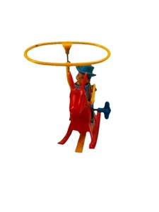 Vintage Rocking Cowboy with Lasso Wind Up Toy Tin and Plastic Hong Kong- Works - Picture 1 of 11