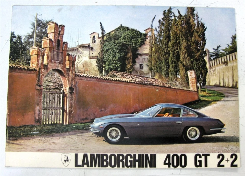 LAMBORGHINI 400 GT 2+2 Car Sales Brochure c1967 Italian Text - Image 1 of 4