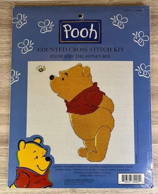 Winnie The Pooh & The Honey Bee Kit de Ponto Cruz Contado Artes de Lazer 34005 Novo - Imagem 1 de 4