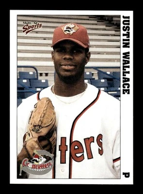1999 Multi-ad Williamsport Crosscutters 28 Justin Wallace BXCP11 - Image 1 of 2