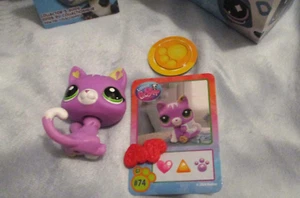 Littlest Pet Shop LPS Blind Box Mystery Pet Series 2 G7 #74 Purple Kitty Cat NEW - Picture 1 of 5