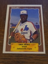 EXPOS JACKSONVILLE EXPOS OMER MUNOZ 1990 PROCARDS MINOR LEAGUE #1383
