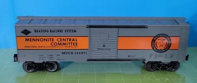CB34: KMT Reading Railway Mennonite Central Committee Box Car #144371 O Gauge LN - Image 1 of 4