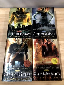 Lot of 4 The Mortal Instruments Books 1-4 Bones, Ashes, Glass, Fallen Angels - Picture 1 of 9