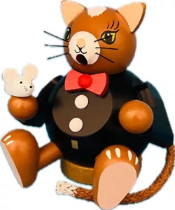 Räucherfigur Katze sitzend, Höhe 13 cm #26636 - Bild 1 von 2