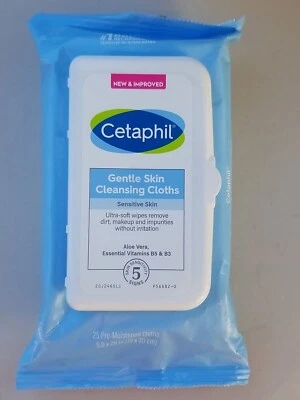 Paños de limpieza suaves para la piel Cetaphil sin perfume - 25 quilates Foto 1 de 3