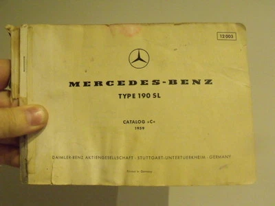 Mercedes-Benz 190SL Catálogo Original "C" 1959 Original Manual Piezas Coche Vintage  Foto 1 de 4