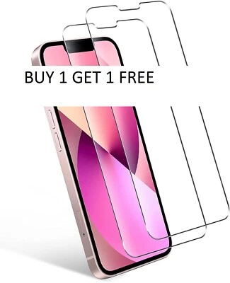 Tempered Glass Screen Protector For iPhone 14 13 12 11 Pro Max Mini XS X XR Plus - Image 1 of 2
