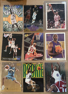 NBA Lot 9 Card Set: O’Neal RC, Malone, Pippen, Jordan, Garnett, Wallace RC, Etc.