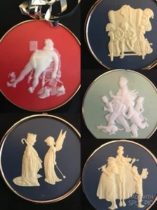 HALLMARK NORMAN ROCKWELL CAMEO SERIES CHRISTMAS ORNAMENTS Lot Of 5 - Picture 1 of 2