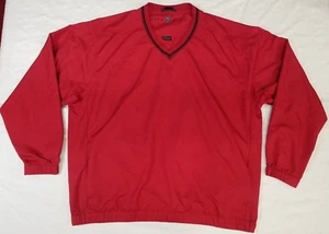 Nike Golf pullover scollo a V giacca a vento uomo taglia XL rosso/nero vintage leggero - Foto 1 di 8