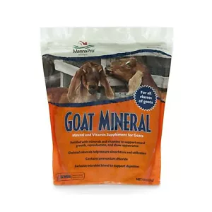 Manna Pro Goat Mineral Viatimins Minerals Support Growth Healthy 8 Pound Compact - Picture 1 of 6