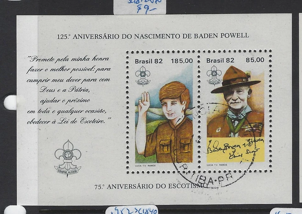 Brasil 1982 Boy Scouts SC 1812 VFU (6gvj) Foto 1 de 1