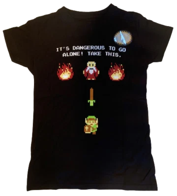 Legend of Zelda Women's/Junior Graphic Licensed T-Shirt "Pixels" - Image 1 of 2